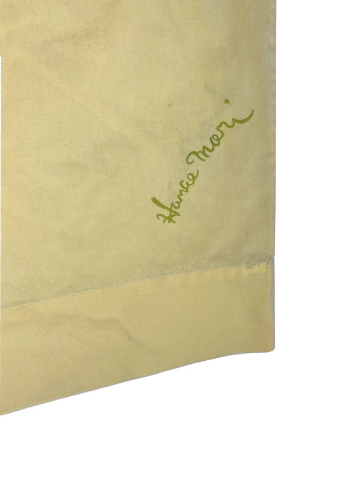 Funda de Almohada Vintage Martex & Hanae Mori Años 70 Mariposa Amarilla Firmada King Sham Foto 2 de 4
