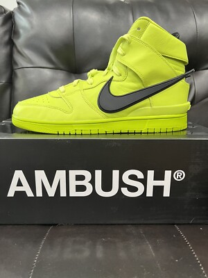 Size 14 - Nike Dunk High AMBUSH Flash Lime 195237005260| eBay