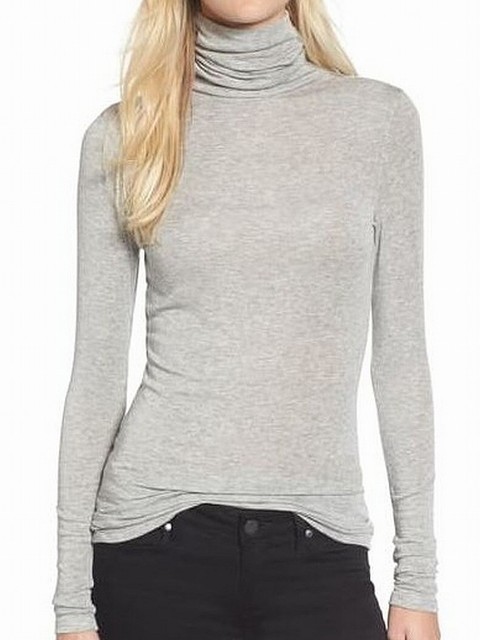 INC long Sleeve Gray Turtleneck Top New Without Tag | eBay