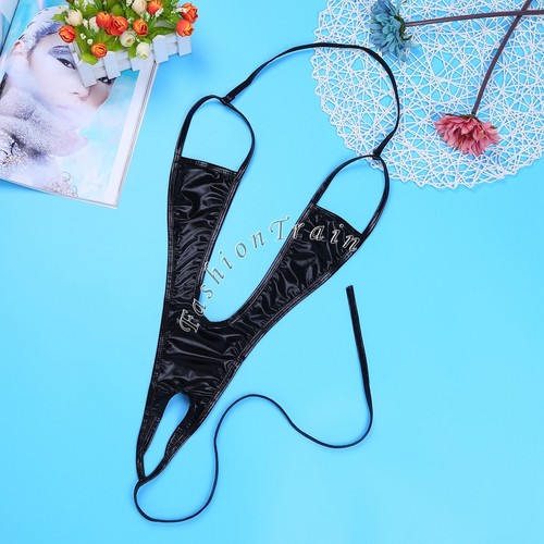 Damen Bodys Wetlook Dessous Stringbody Reizwäsche Lingerie Brustfreies Bodysuit - Bild 31 von 56