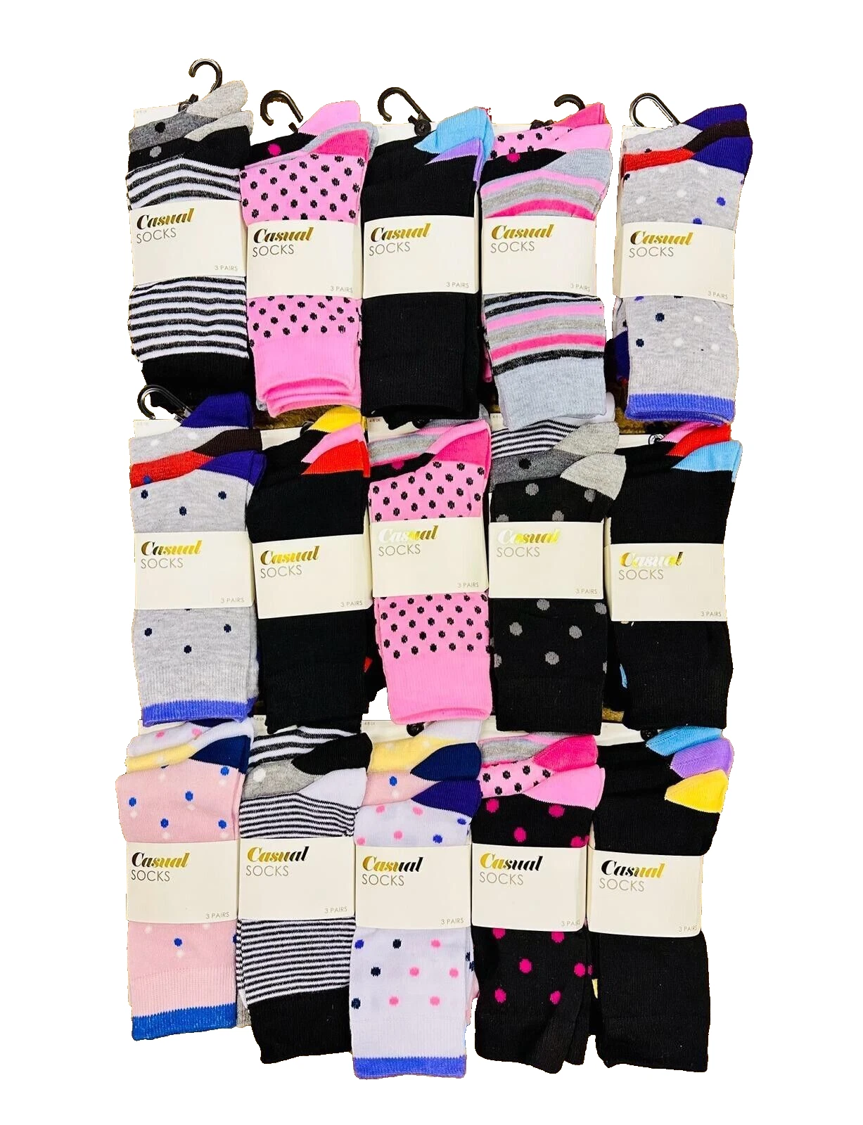48 Pairs of Ladies Casual Design Socks Smart Suit Cotton Blend Women Size 4-8