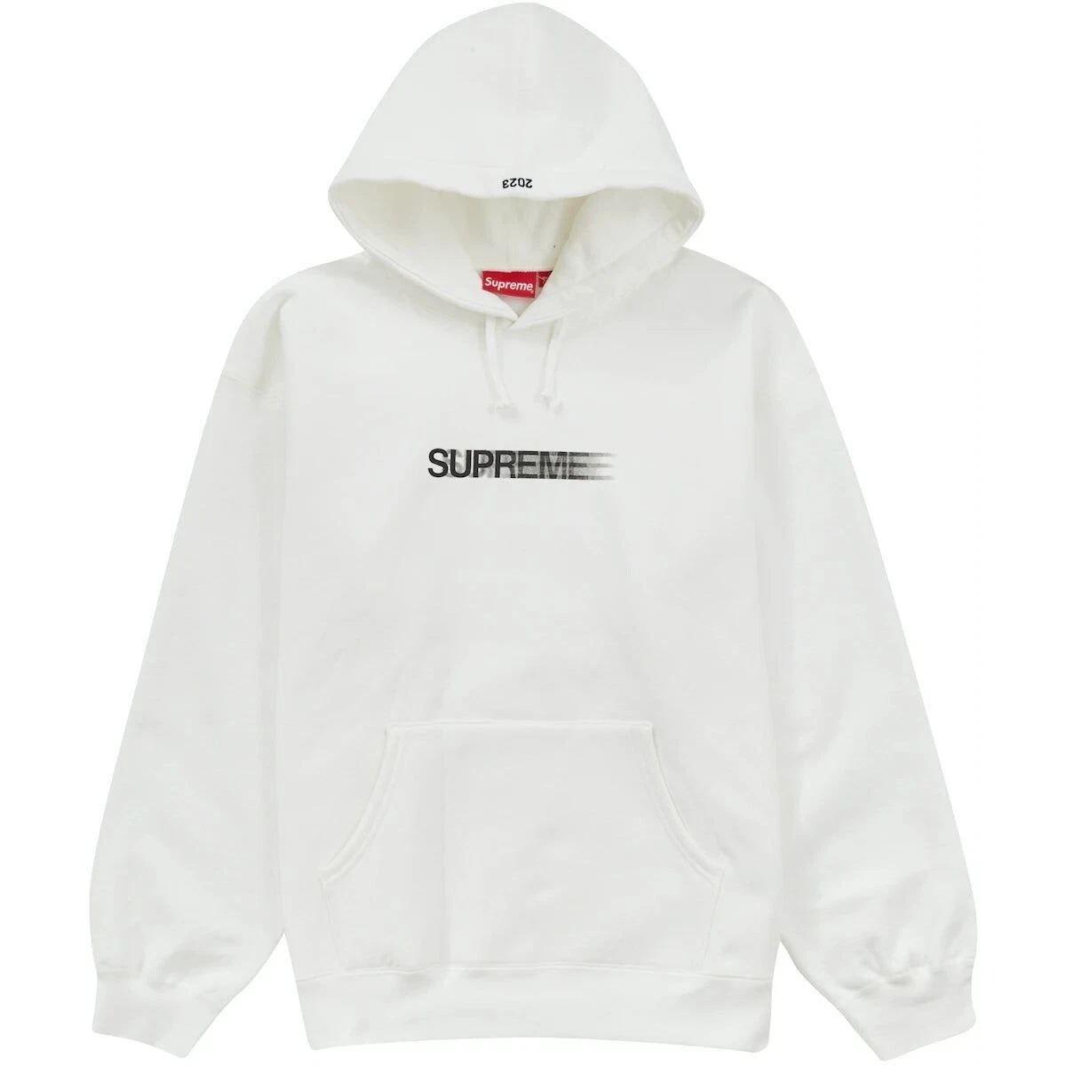 Sweat à capuche blanc logo Supreme Motion