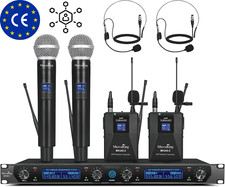 Funkmikrofon Set UHF 4/8-Kanal Mit Handmikrofonen/Lavalier Kabelloses Mikrofon S