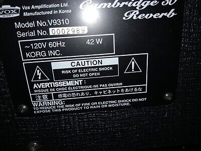 Vox Cambridge 30 Reverb V9310