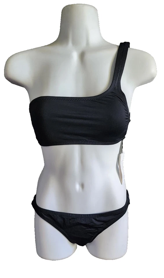 Traje de baño Proenza Schouler Chic negro de un hombro XS X-pequeño nuevo con etiquetas $225 Foto 2 de 4