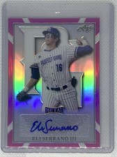 2021 LEAF PERFECT GAME METAL PINK REFRACTOR ELI SERRANO III AUTO #12/20