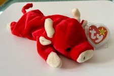 Ty Beanie Buddy Snort the Bull Plush Toy - 4002 w/ Tags. 1995.