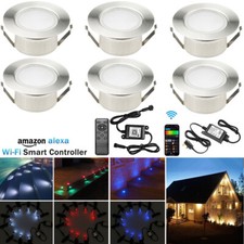 10pcs 61mm WIFI RGBW Deck Lights Decking Plinth Recessed Kitchen Garden Lamps