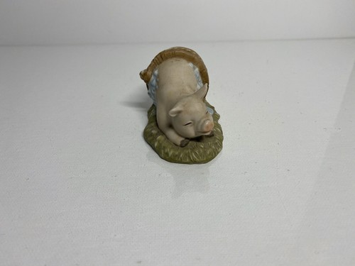 1987 ENESCO Kathy Wise Pig Figurine taking bath - Picture 2 of 4
