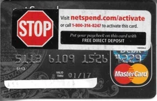 Netspend card Exp. 01/17