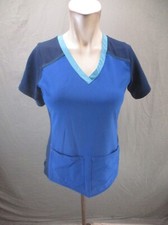 Carhartt FORCE Size XS Womens Blue Pocket Short Sleeve Scrub Utility T-Shirt 691