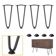 Hairpin Furniture Legs 10 inch 3/8" Solid Metal Steel Firm Welding Home DIY f...