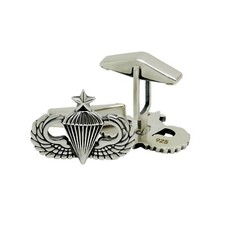 Airborne Parachutist Sterling Silver.925 Men&rsquo;s Cuff Links U.S. Army Paratrooper