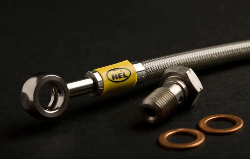 Líneas de freno delanteras trenzadas HEL para conversión de calibrador MINI Cooper R53 a R56 - Imagen 2 de 3