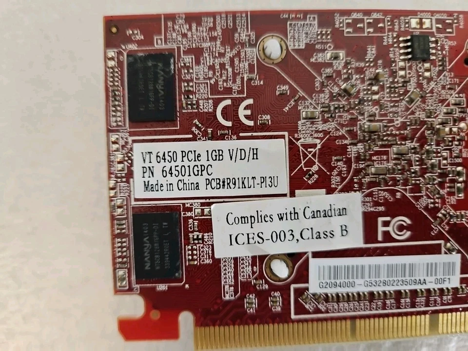VisionTek ATI Radeon HD 6450 1 GB DDR3 PCI-E x16 Low Profile Video Card - Image 2 of 2