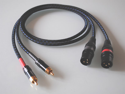  Sommercable CLASSIQUE blue / HighEnd Adapterkabel / Cinch-XLR male / Vintage 