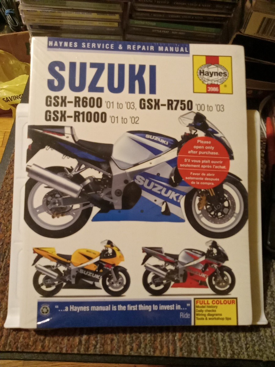 2000-2003 Suzuki GSXR600, GSXR750, GSXR1000 Repair Service