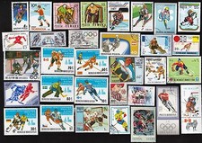 50 All Different ICE HOCKEY ON   STAMPS
