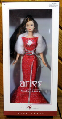 2004 Barbie Collector Pink Label Aries Barbie Doll - Open Box New