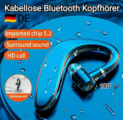 Wireless Bluetooth Kopfhörer 180° In-Ear Ohrhörer Headset Akku Headphone Sport  