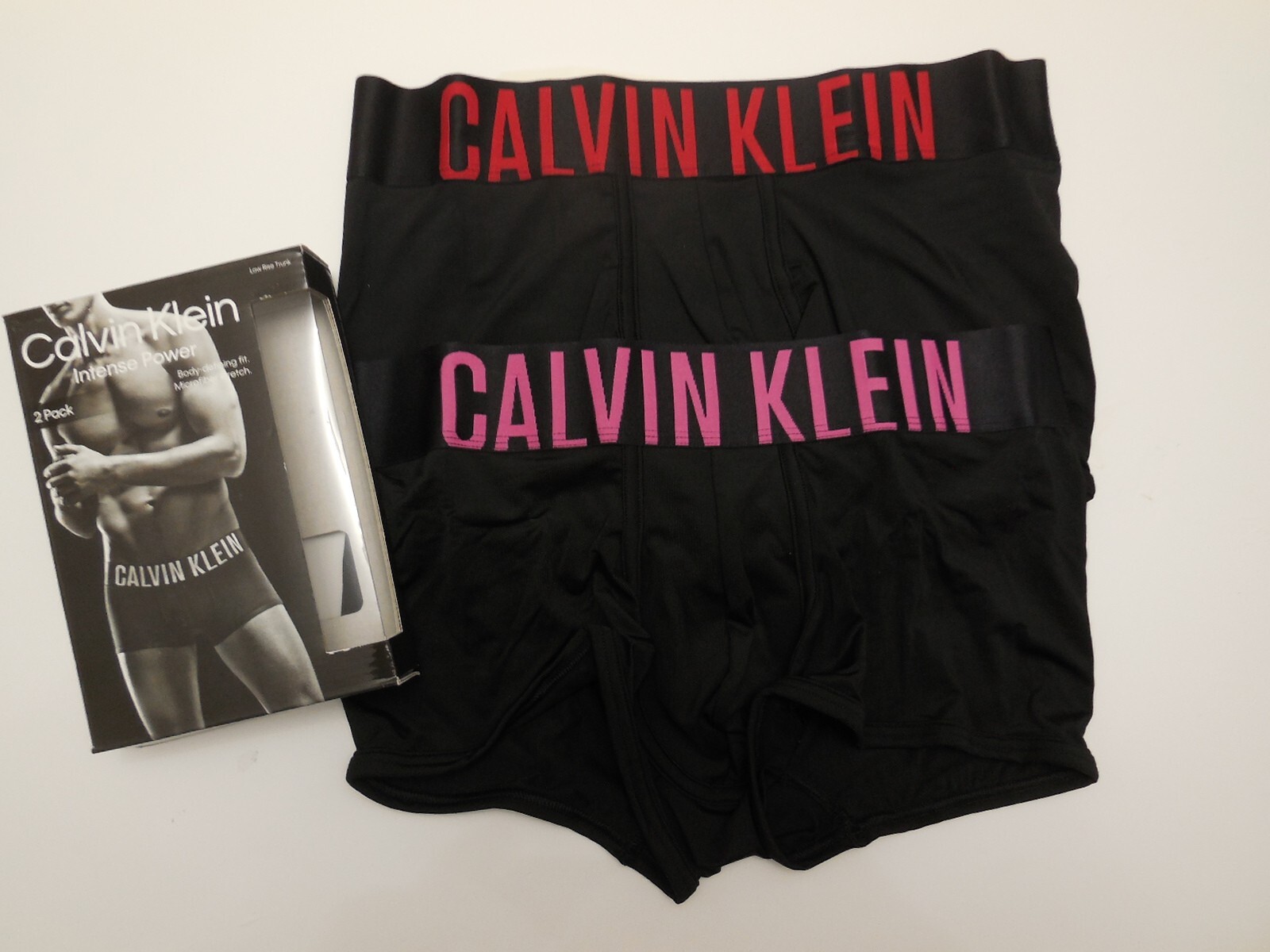 CALVIN KLEIN  INTENSE POWER 2 PACK LOWRISE TRUNK MICROFIBRE    MEDIUM