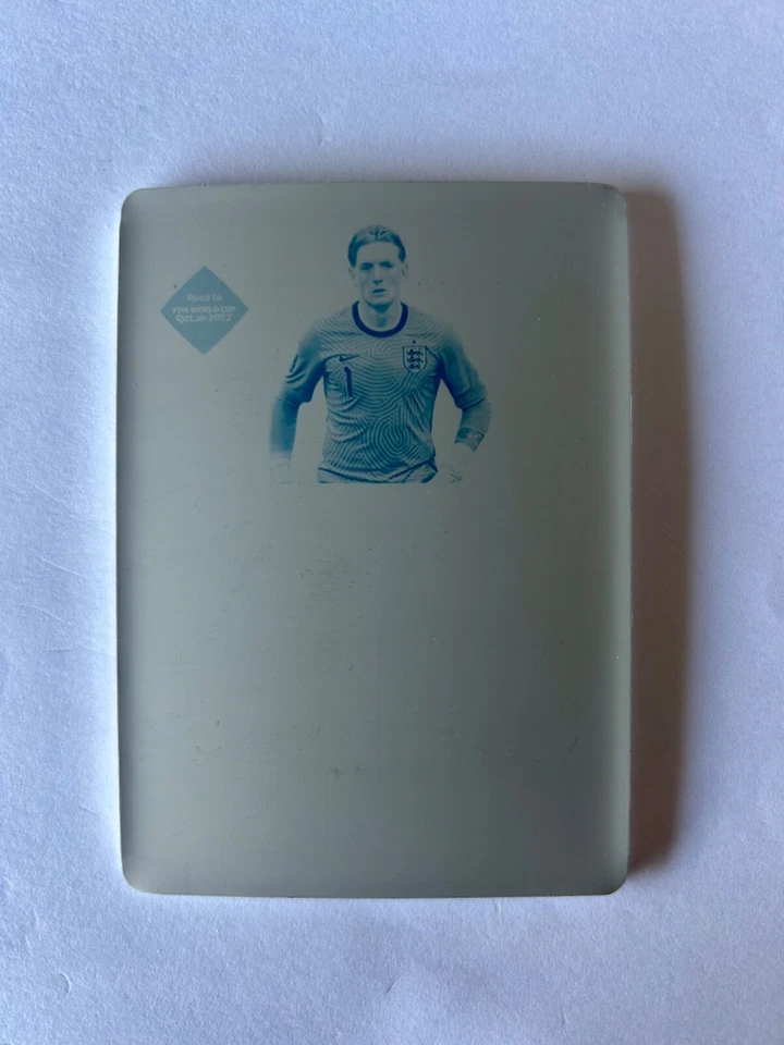 Tarjeta placa de impresión Jordan Pickford #1/1 National Treasures 2022 Copa Mundial de la FIFA Foto 2 de 2