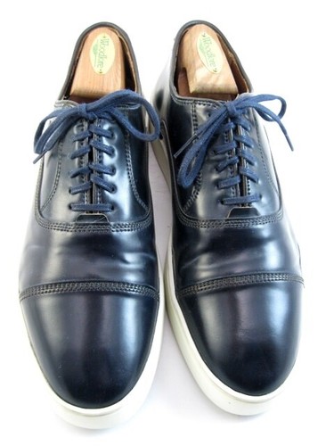 Allen Edmonds "PARK AVENUE 2.0" Oxford Sneakers 7 D Navy SHELL CORDOVAN (493N)