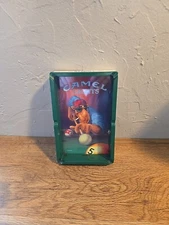 vtg 1992 Camel Lights hard Plastic Pool Table Promo collectible Ashtray green