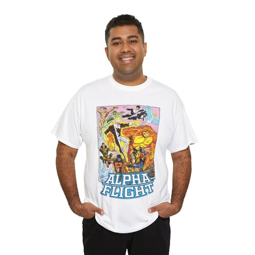 Alpha Flight T-Shirt - Marvel Comics John Byrne Art - Namor & Wolverine - Picture 9 of 65