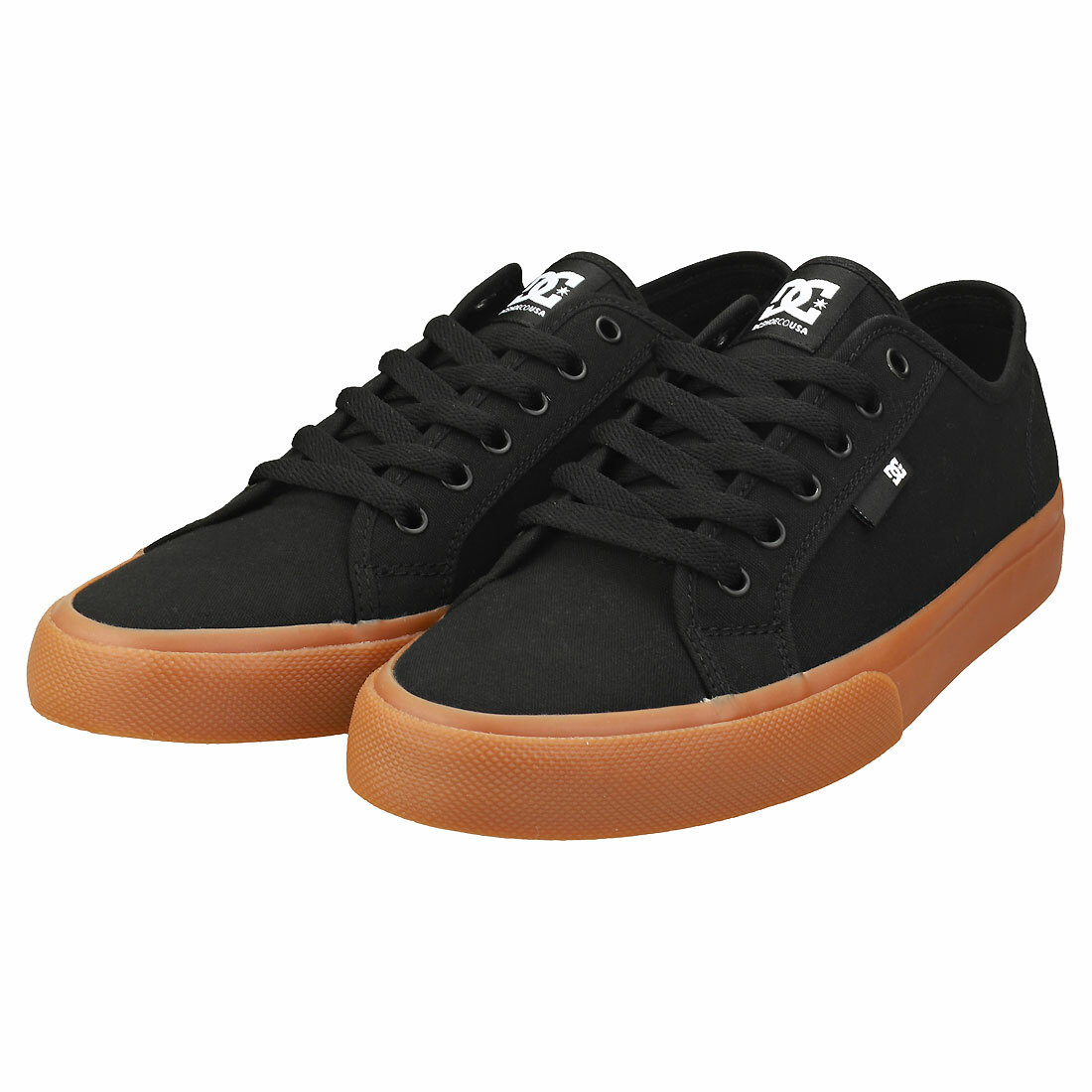 Dc shoes mens black gum manual textile 