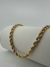New 9ct Yellow Gold 4mm Rope Chain - 22 Inch - Men’s Gold Chain - UK Hallmark
