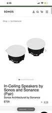 Sonos by Sonance Architectural In Ceiling Speakers 2 - Please Read