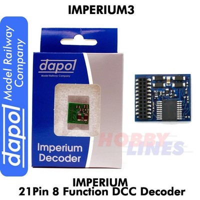 Imperium3 21 Pin 8 Funktionen DCC DECODER Imperium 3 Dapol Modelleisenbahn
