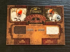 2004 Donruss Classics Combos Relics Jim Brown/Paul Warfield /75