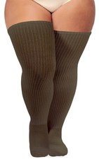 Plus Size Thigh High Socks Womens Thick Cotton Knit Extra Long Leg Warmers