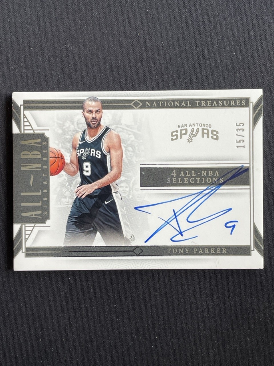 Tony Parker 2023-24 Panini National Treasures All-NBA Auto /35 #ALL-TPK view 1