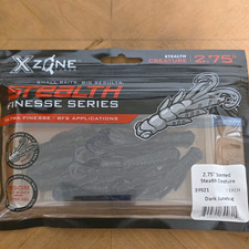 X Zone Lures Stealth Finesse Stealth Creature 2.75in Dark Junebug Scente...