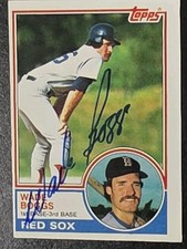 1983 Topps💥Wade Boggs R/C💥#498 Hand Autographed, No COA, RED SOX, HOF