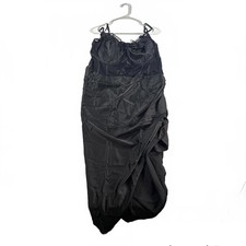 NWT Womens Pretty Little Thing Black Lace Side Slit Midi Dress Sz 20