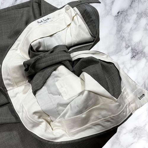 Authentic Paul Smith Gray Double-Breasted Suit Set Classic Men's Formal Wear - Picture 18 of 24