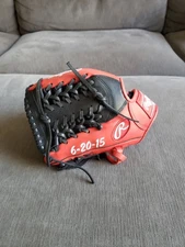 Rawlings Gamer XLE 11.25" G882-4 LHT Black Red Leather Glove - NEW CONDITION!