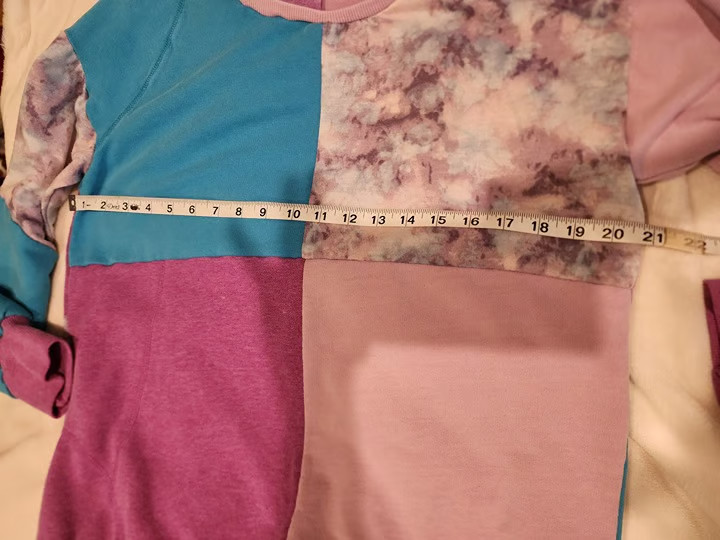 upcycled patchwork sweatshirt - image 5