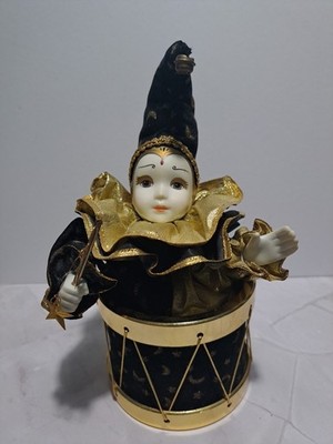 San Francisco Music Box Co Jester In Drum Deva Goddess Of The Moon Music Box '92