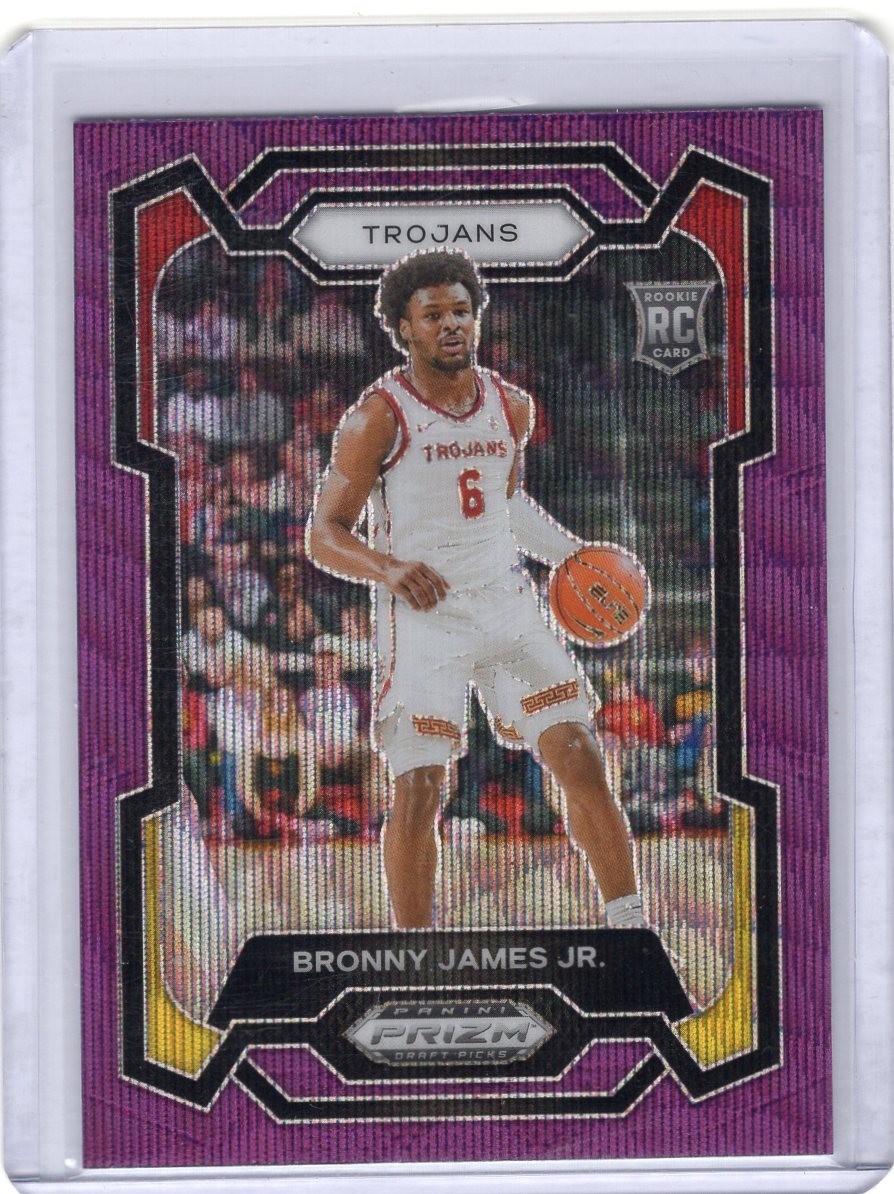 2024 Prizm Draft Picks Bronny James Jr. RC Purple Wave #86
