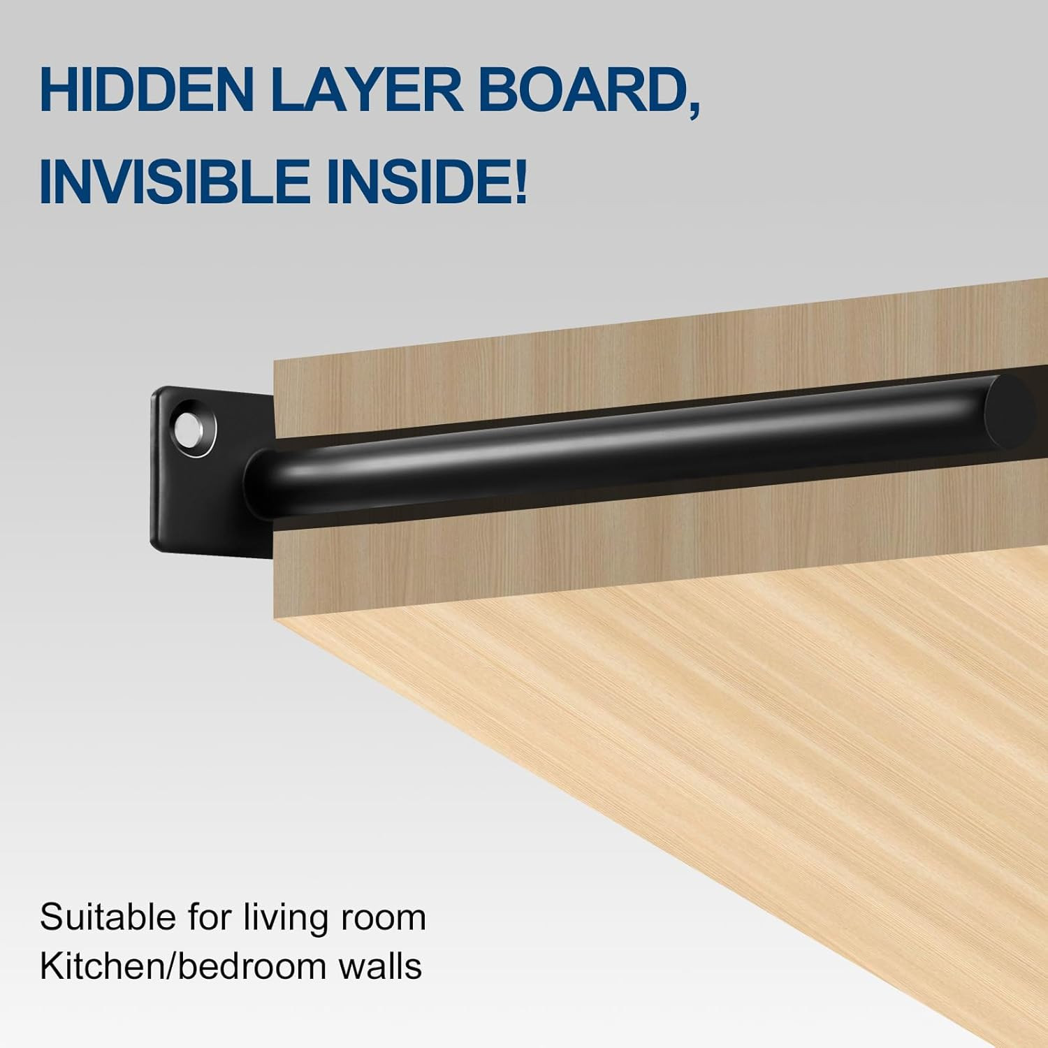 8 Pack Heavy Duty Floating Shelf Brackets Hidden Support for 6–8 Inch Shelves