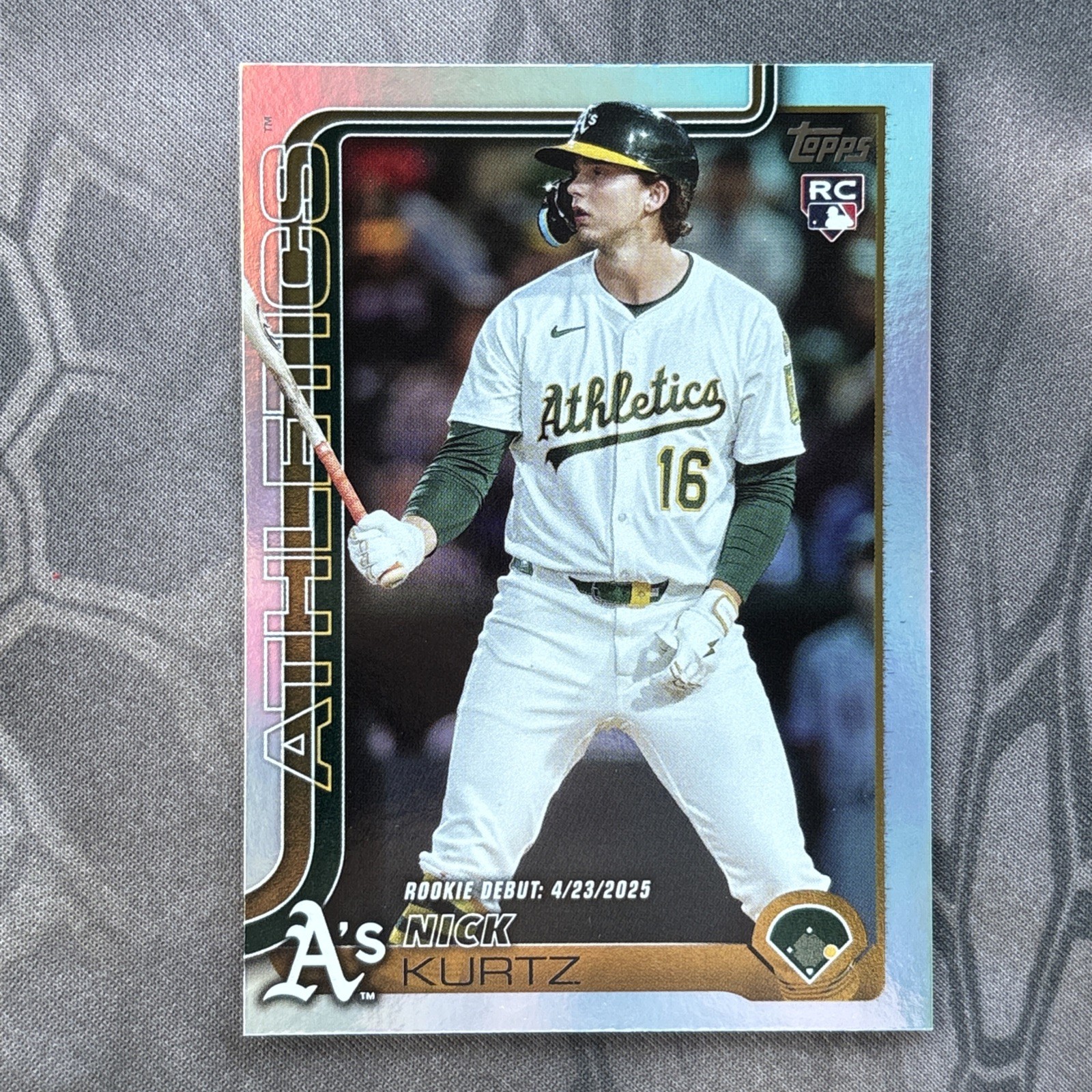 Nick Kurtz 2025 Topps Update Rainbow Foil #US197 RC Athletics