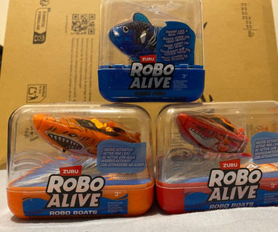 Zuru Robo Alive 3 Stück 2x Boot 1x Fisch - Neu und Orginal verpackt
