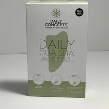 Daily Concepts Gua Sha Jade Tool Green Cruelty Free Crystal Microdermabrasion