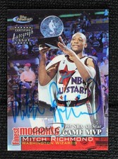 2000-01 Topps Finest Moments Refractor Mitch Richmond #FM-MR Auto HOF 00ws
