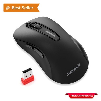 Plug & Play 2.4G Wireless USB Mouse - Lightweight, Battery Powered, 10M Range